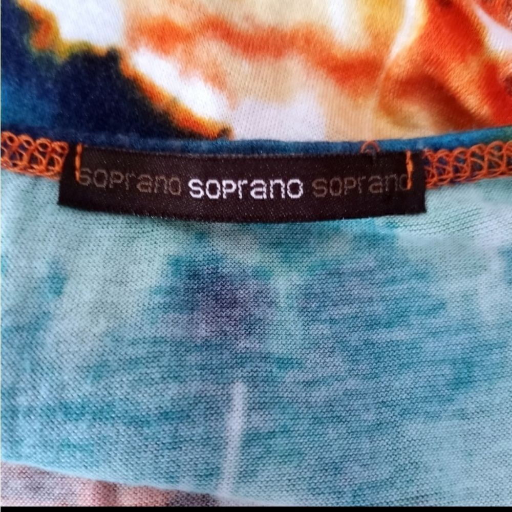 SOPRANO TURQUOISE & ORANGE DRESS SZ.M EUC - Picture 7 of 8